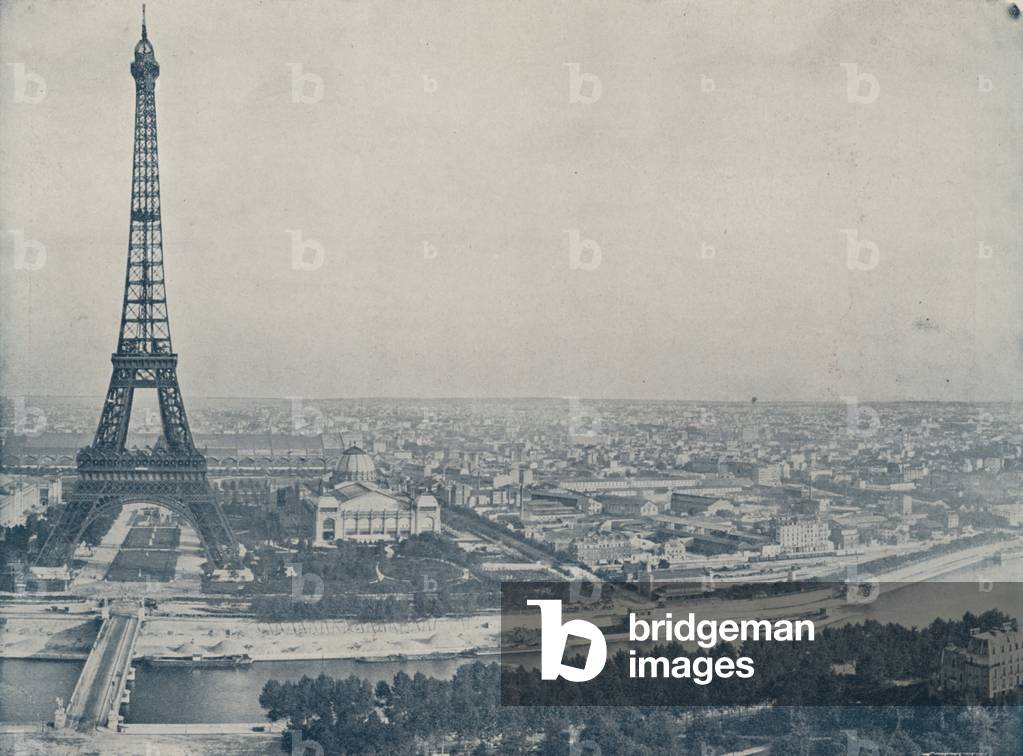 Panorama di Parigi, dal Trocadero (foto b/n)