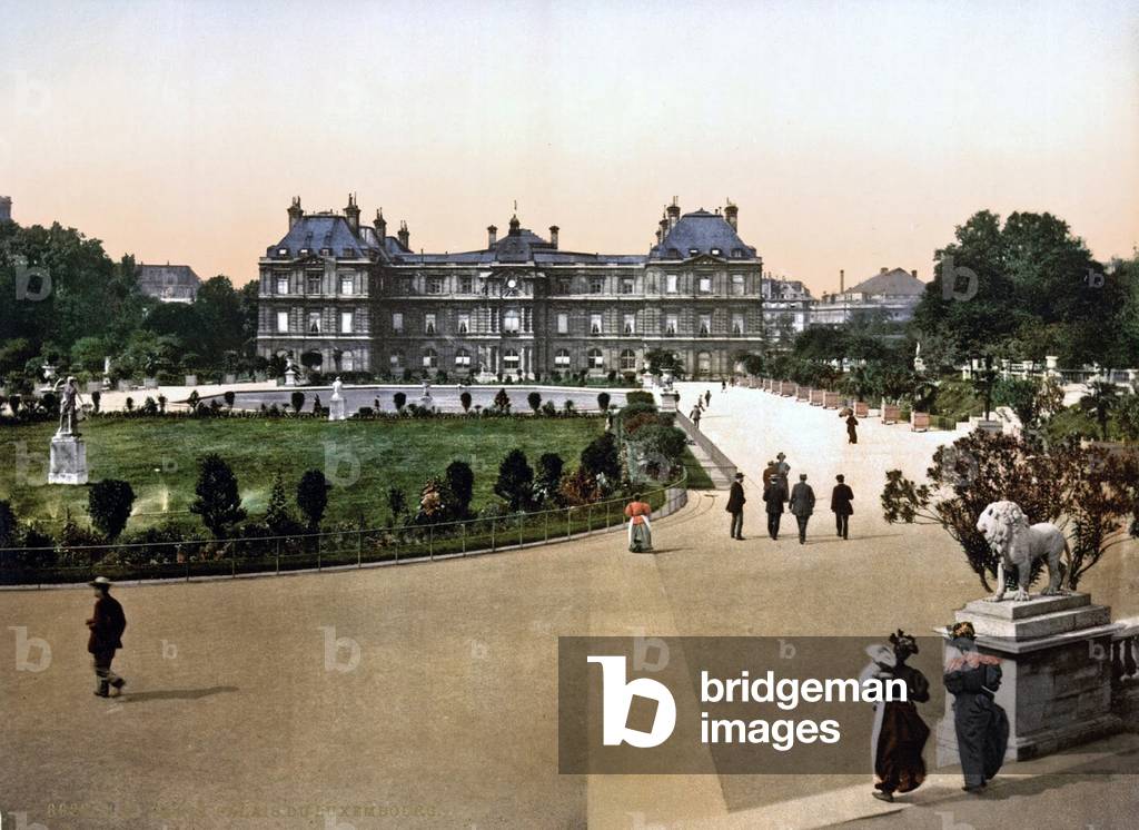 Bild von Fotografie "Das Schloss und die Gärten von Luxemburg" 1895