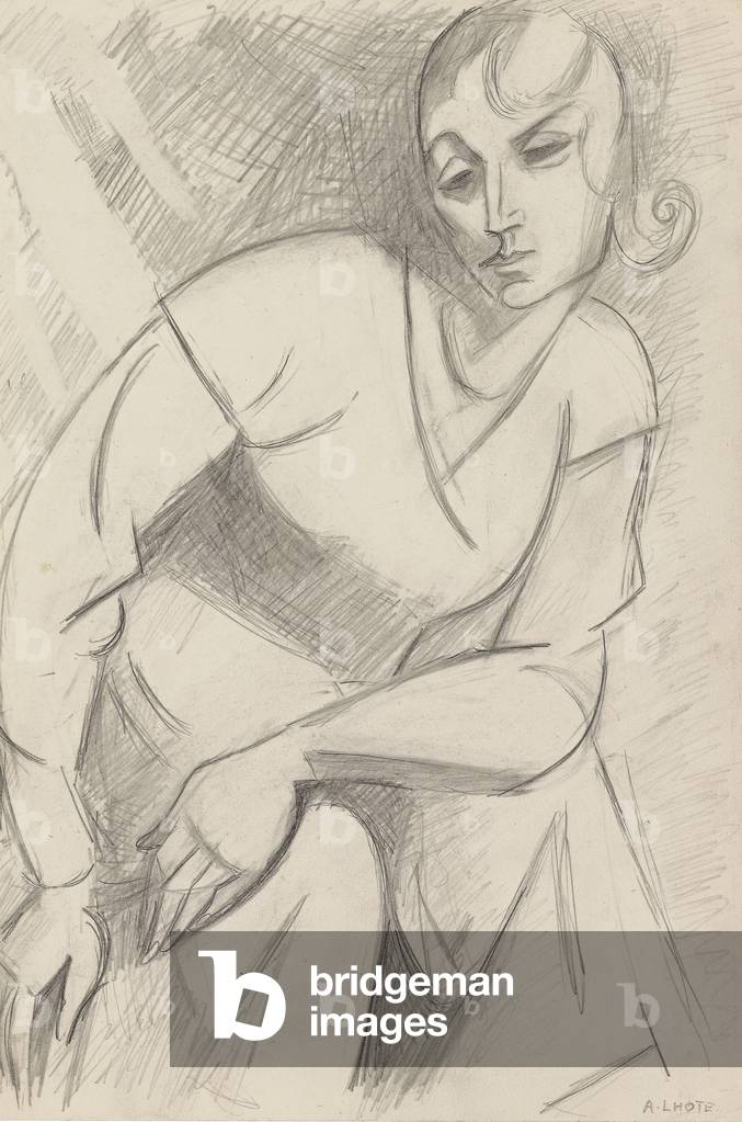 donna seduta (matita su carta)