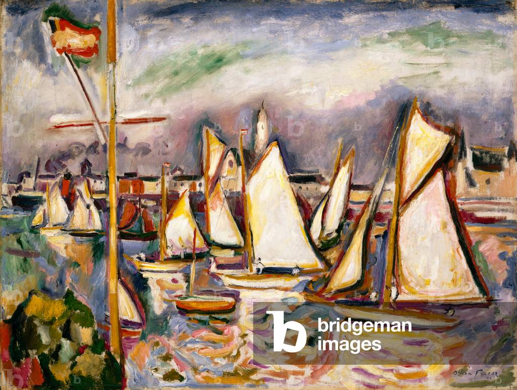 Image of Painting depicting The Regatta at Antwerp, 1906 by Achille Emile Othon Friesz