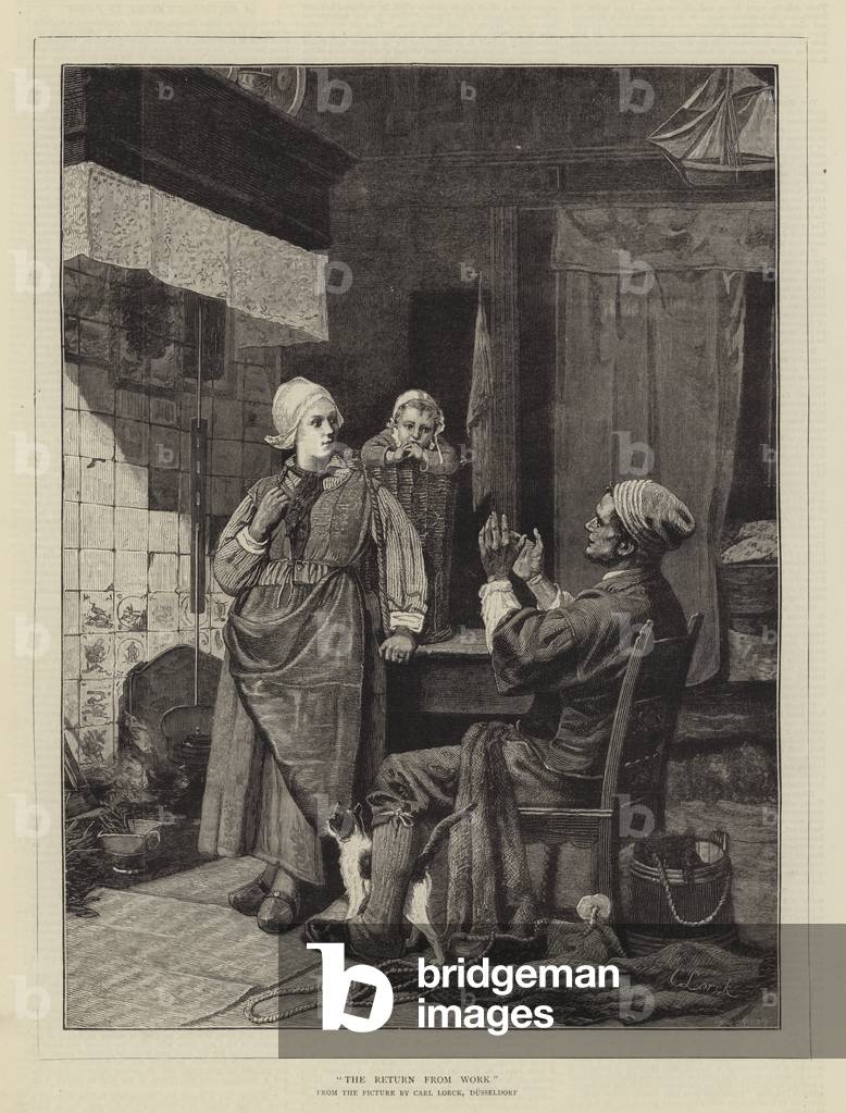 Die Rückkehr von der Arbeit (Gravur)