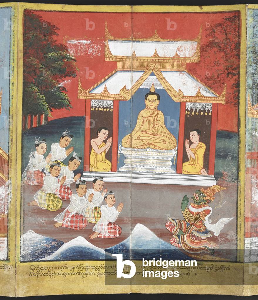 "Szenen aus dem Leben des Buddha."