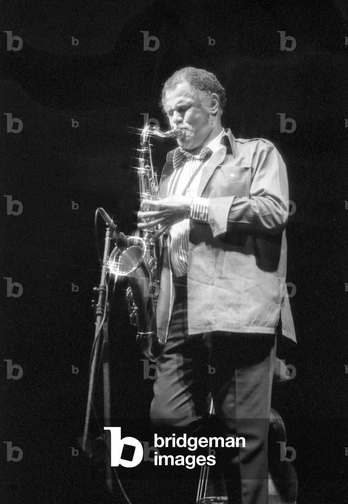 Immagine di Fotografia "Dexter Gordon" 1981 di Odile Noel, b/w