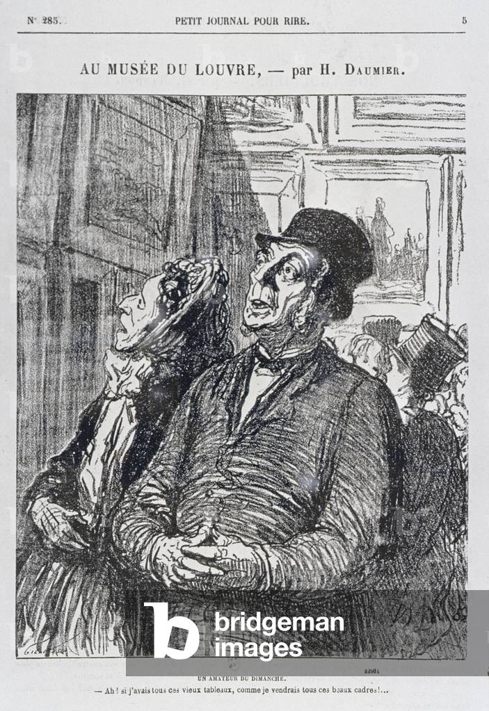 Image of Print depicting At the Louvre, 1865 by Honore Daumier