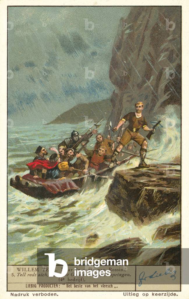 Guillaume Tell, l'opéra de Rossini (lithographie couleur)