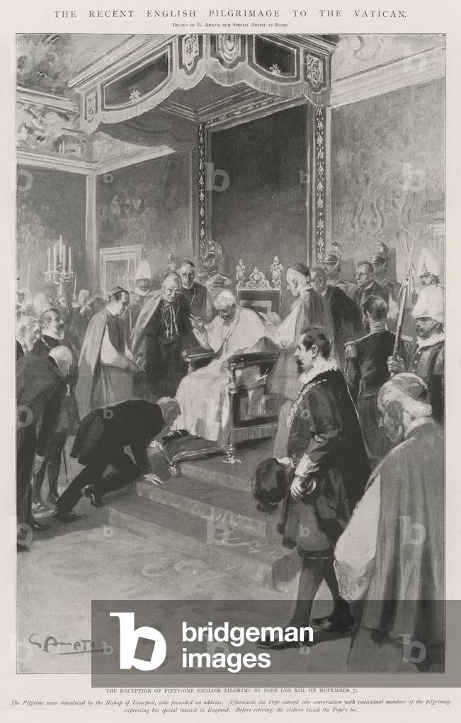 The Recent English Pilgrimage to the Vatican (engraving)