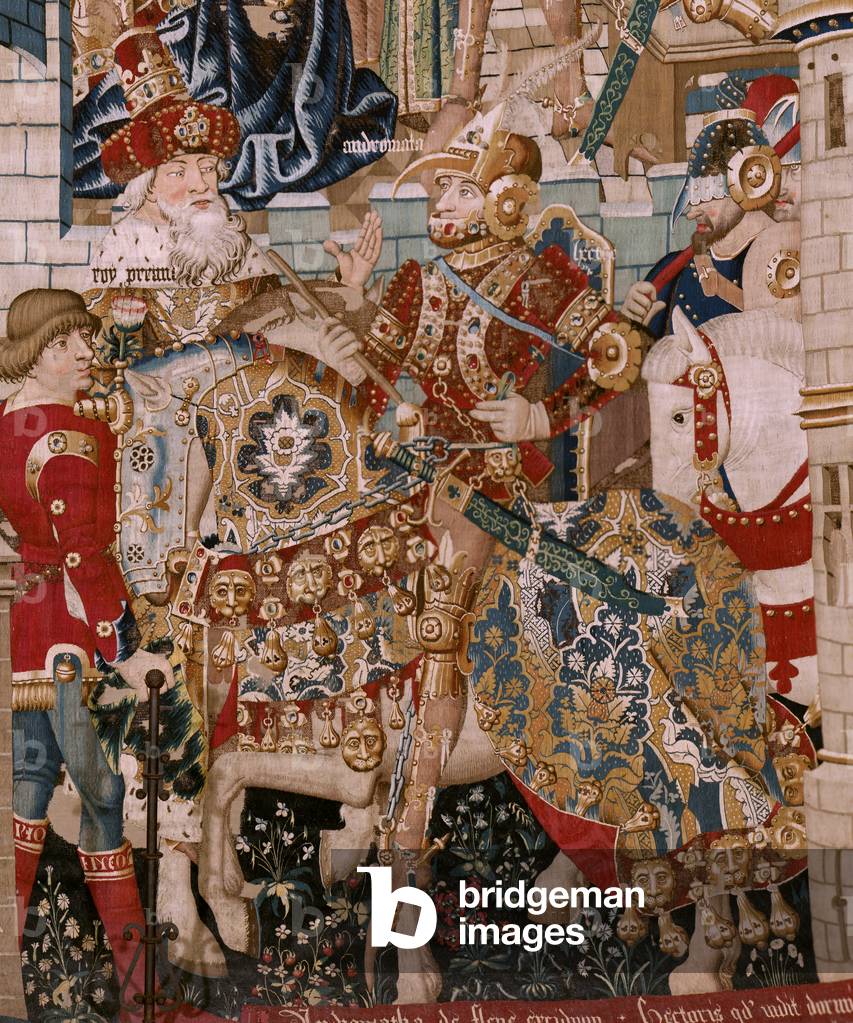 Flämischer Wandteppich. Serie Der Trojanische Krieg. Achilles' Zelt (La Tienda de Aquiles). Sechster Wandteppi