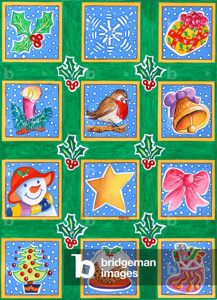 "12 Quadrate für Weihnachten" 2020 von Tony Todd