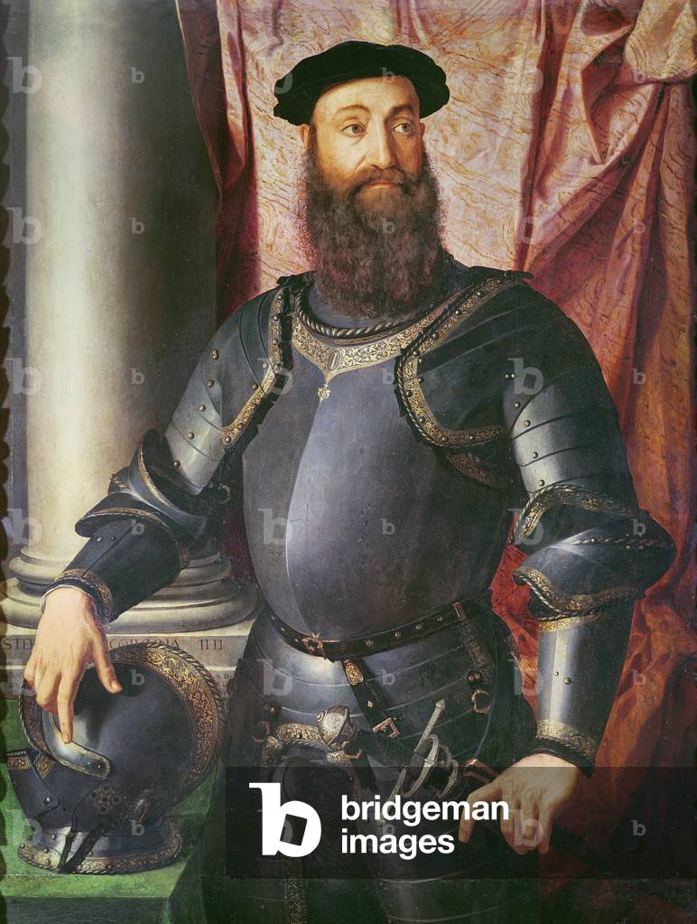 Bild von Gemälde "Porträt von Stefano Colonna" 1546 von Agnolo di Cosimo Bronzino