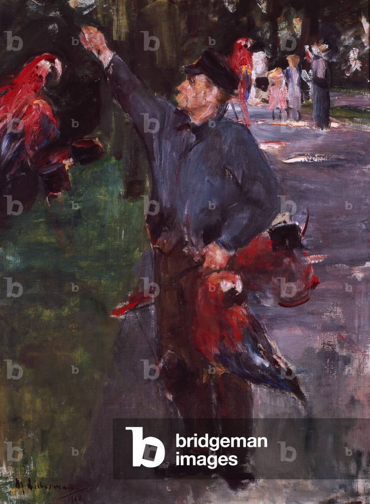 Bild von Gemälde "Mann mit Papageien (Öl auf Leinwand)" 1801 von Max Liebermann