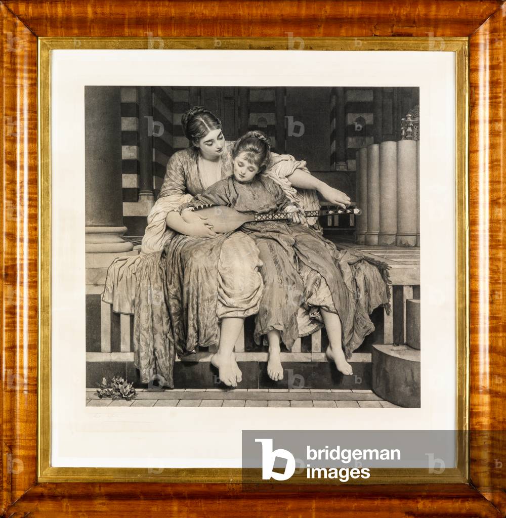 "La lezione di musica (fotocalco)" di Frederic Leighton