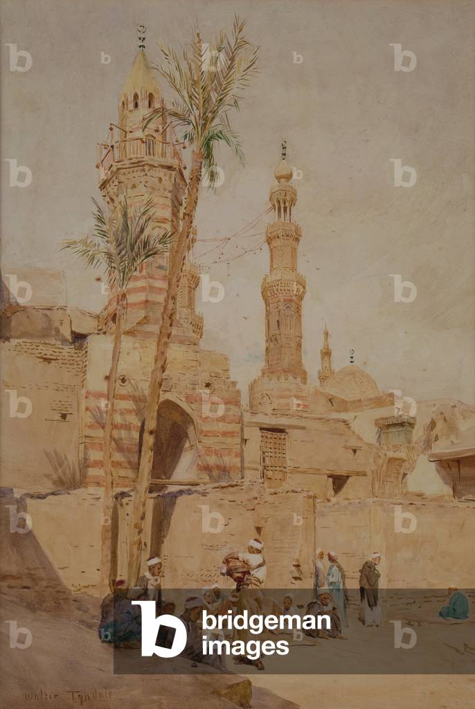 Eine arabische Straßenszene, Kairo (w/c)