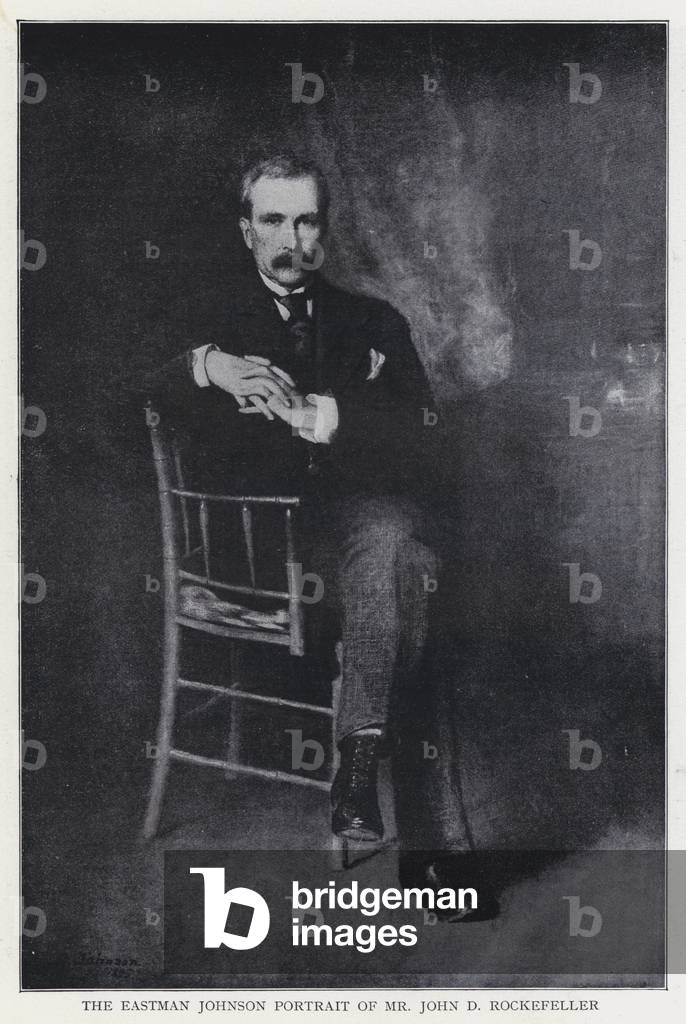 Bild von Druck "Der Eastman Johnson Porträt von Herrn John D Rockefeller (litho)" von Eastman Johnson