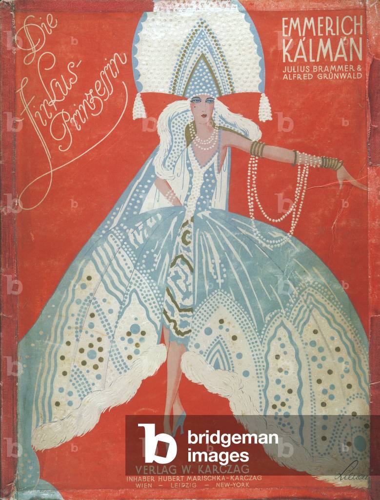 KÁLMÁN, Emmerich-Die Zirkusprinzessin Partitur Cover veröffentlicht von Karczag, 1926.