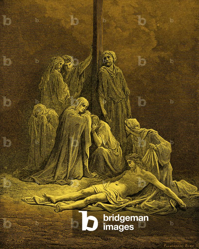 "Il Cristo morto - Bibbia" di Gustave Dore, b/w