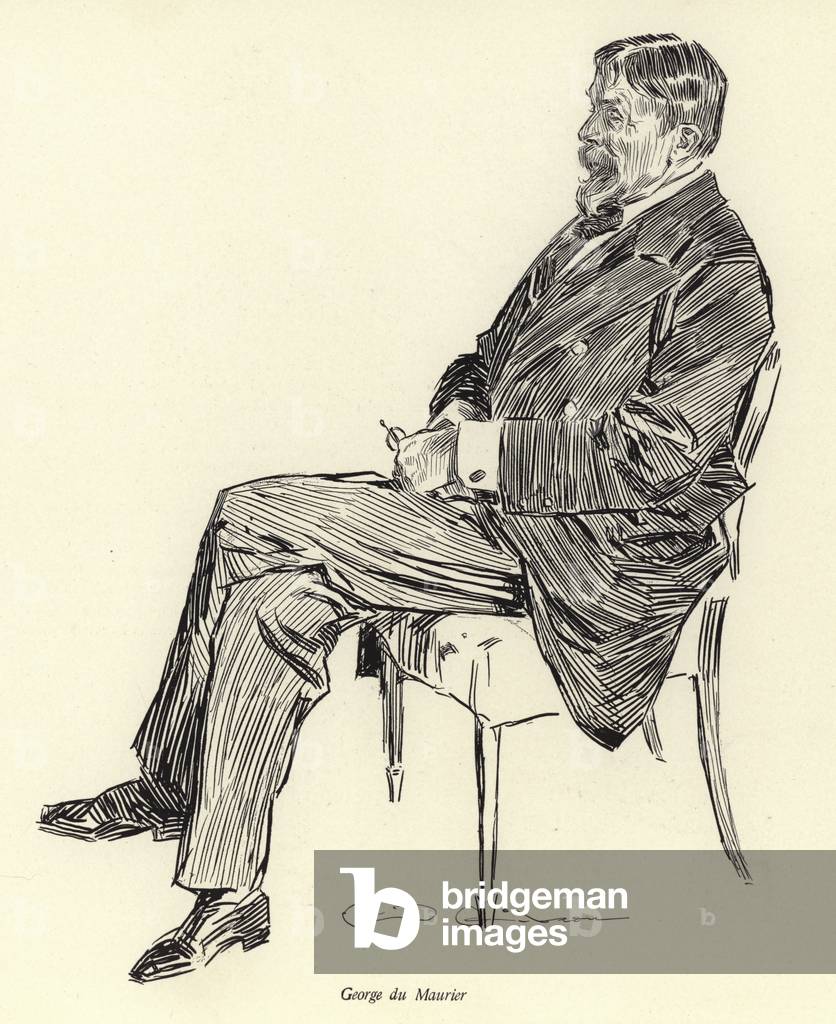 Bild von Druck "George Du Maurier" von Charles Dana Gibson, b/w