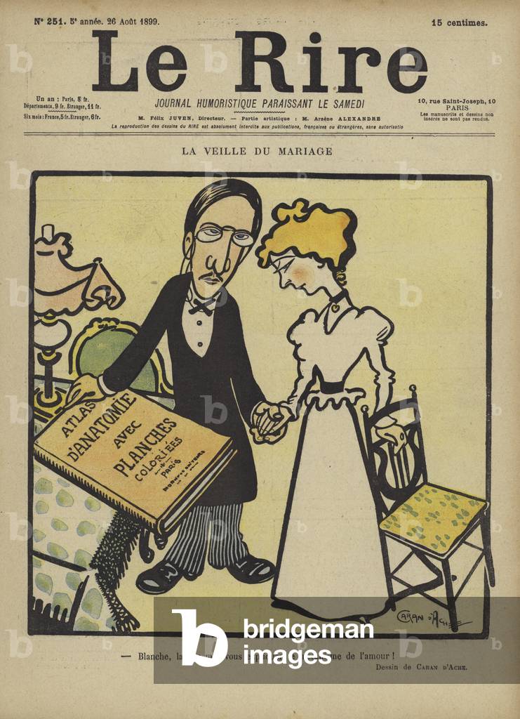 La Vigilia del Matrimonio, Illustrazione per Le Rire (colore lito)