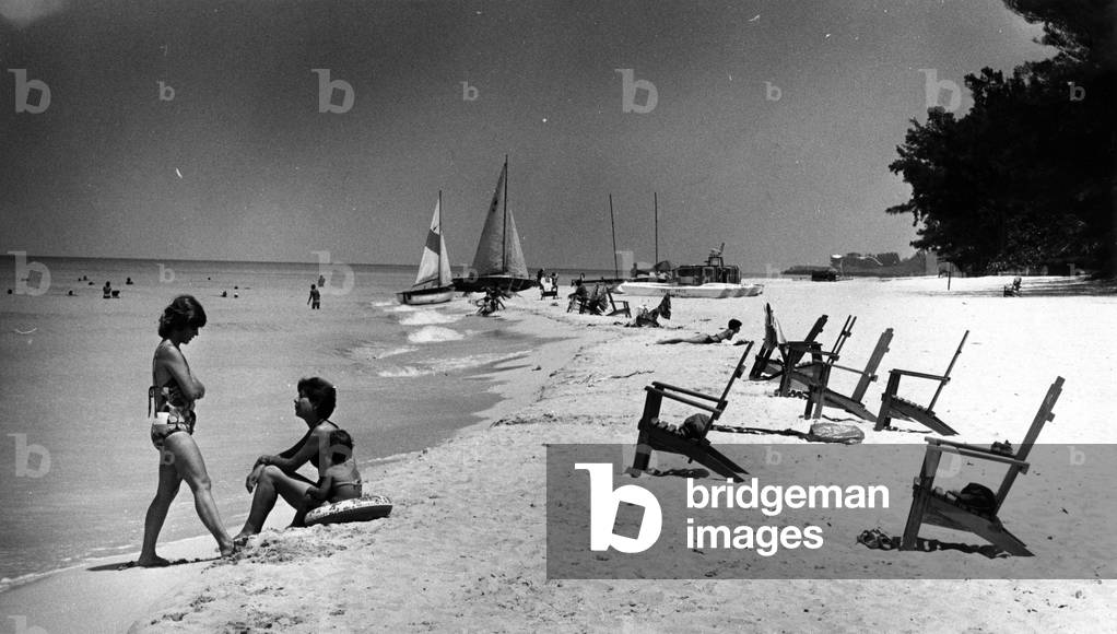 Immagine di Fotografia "Varadero Beach in provincia di Matanzas", c.1981, b/w