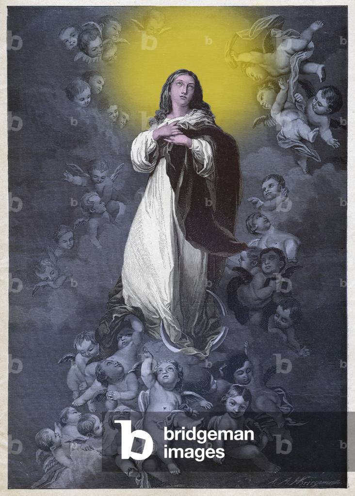 Bild von Gravur "Immaculee Conception" 1900 von German School