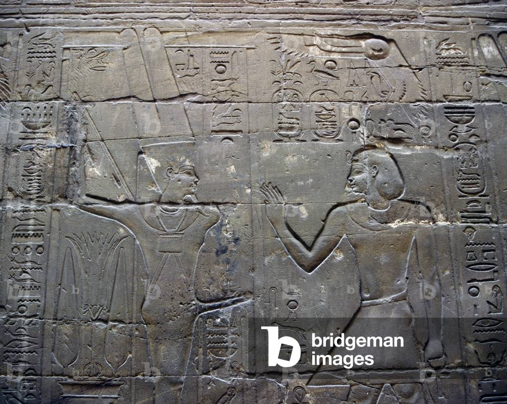 Min Alexander Image of Alexander the Great before the God Min, relief, Sanctuary of
