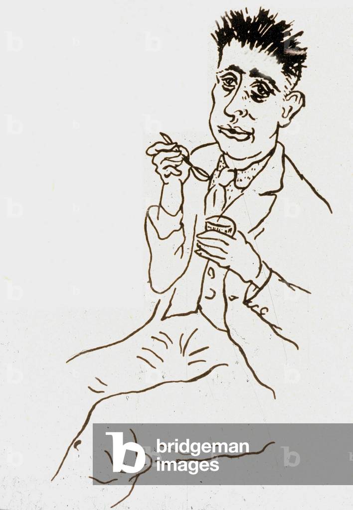 Immagine di Disegno "Autoritratto (penna & inchiostro su carta)" di Robert Desnos