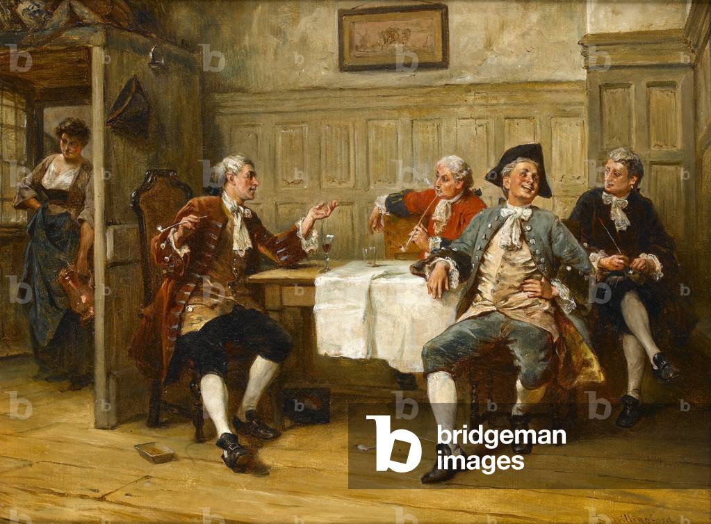 Un scherzo tra amici (olio su tela)