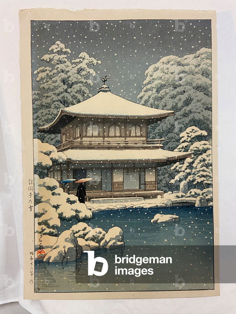 Bild von Druck "Snow at the Silver Pavilion" 1951 von Kawase Hasui