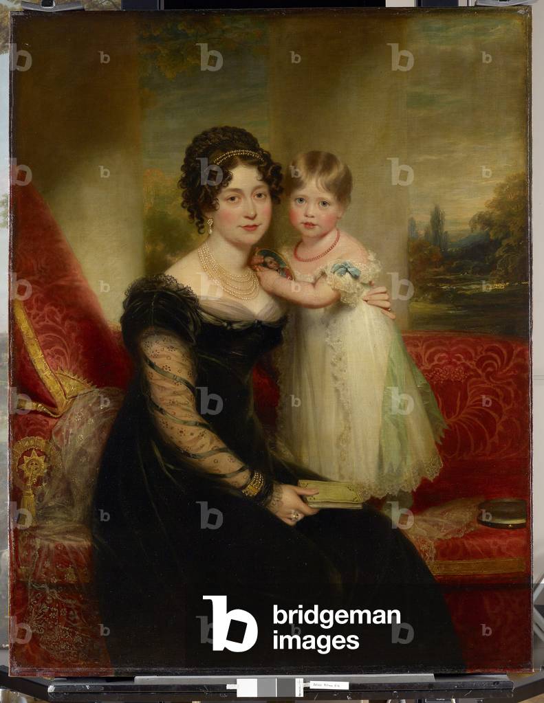 Vittoria, duchessa di Kent con principessa Vittoria, 1821 (olio su tela)