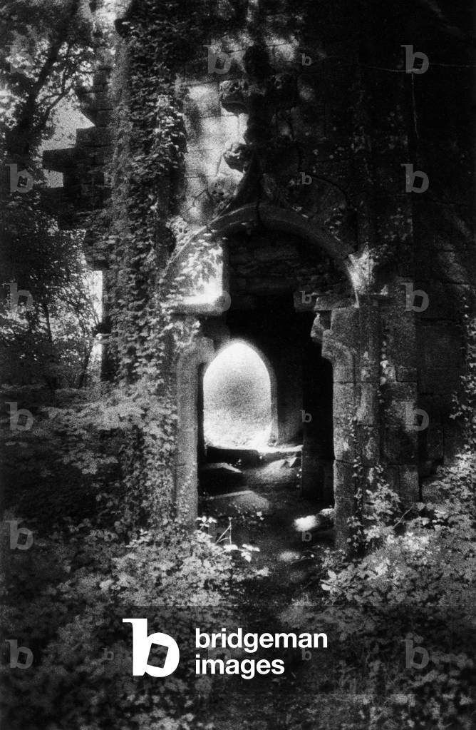 Castello Rustephan, Bretagna, Francia (foto b/n)