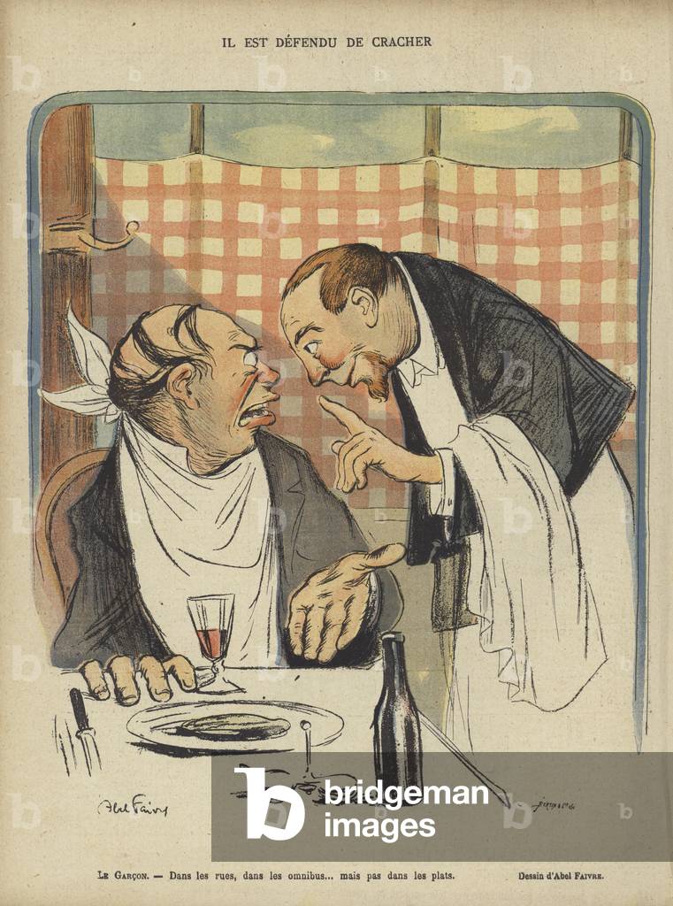 "Illustrazione per Le Rire (color lito)" di Jules Abel Faivre