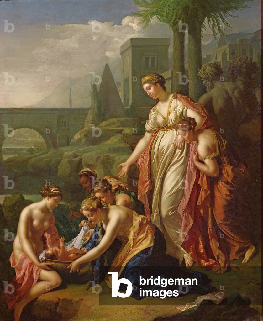 Moses aus dem Wasser gerettet, 1722 (Öl auf Tafel)