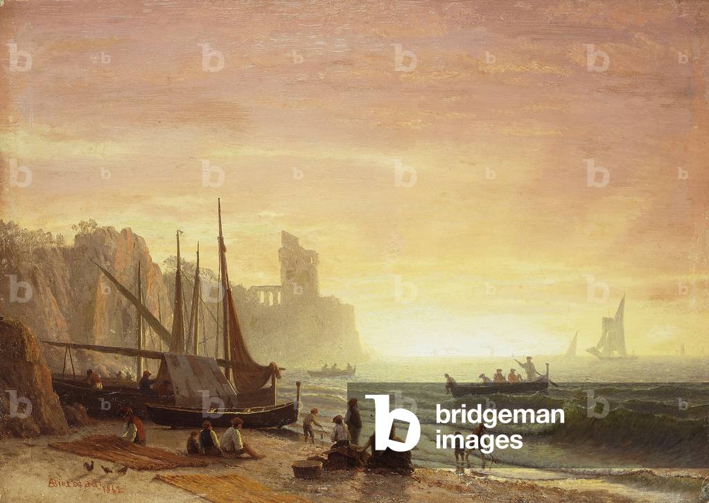 Die Fischereiflotte, 1862 (Öl an Bord)