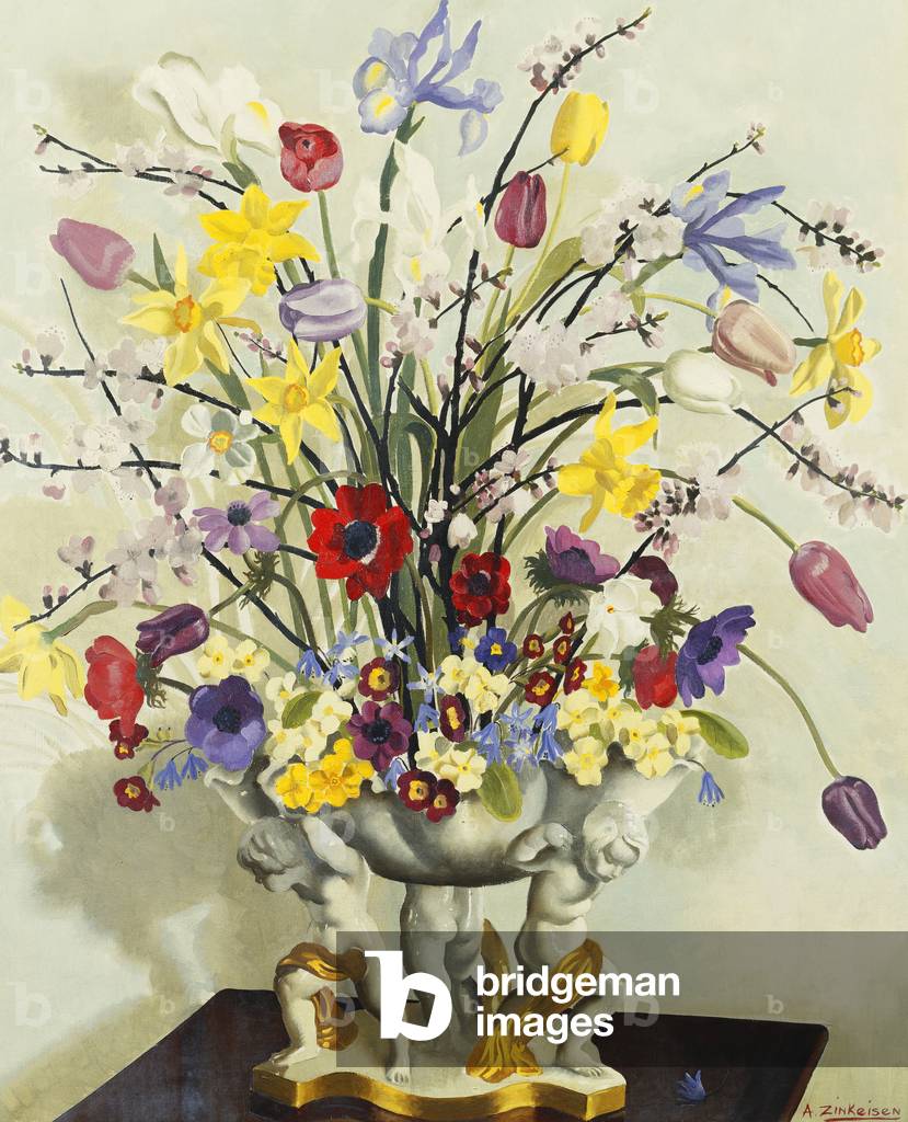 Image of Painting depicting Spring Flowers by Anna Katrina Zinkeisen