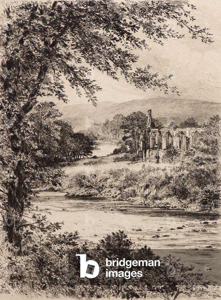 Il molo: Bolton Abbey, c.1880 (incisione)