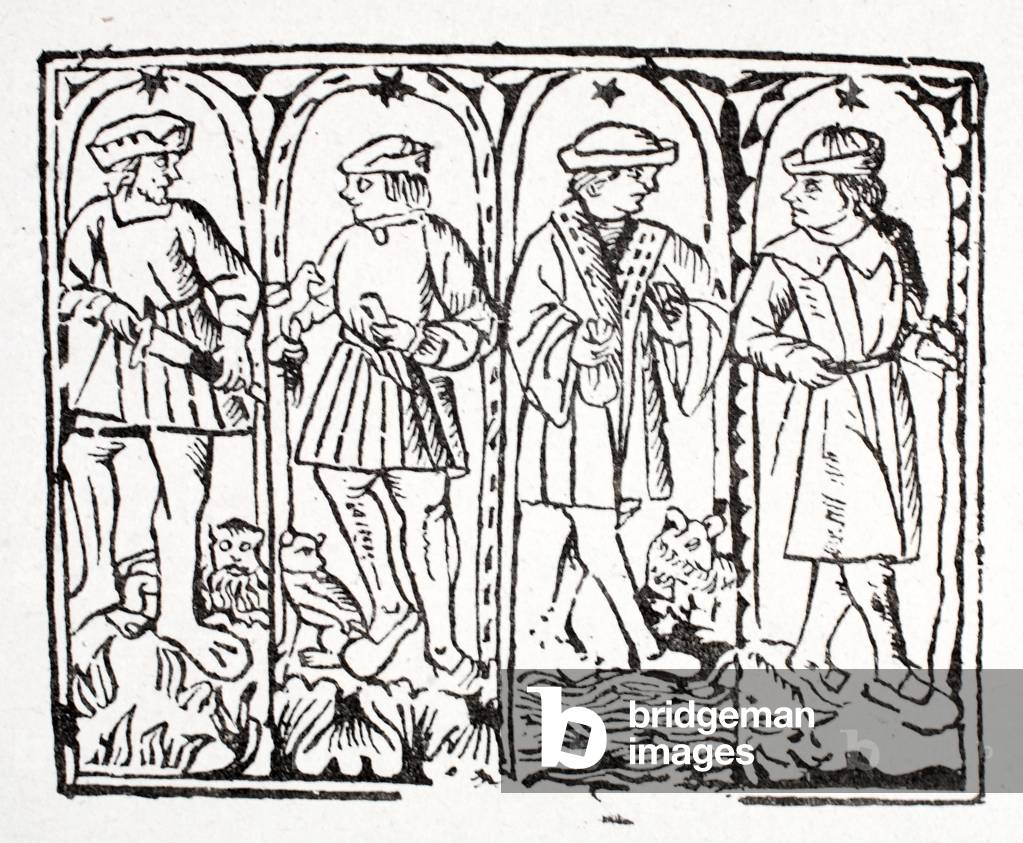 Die vier Komplexitäten eines Mannes (litho)