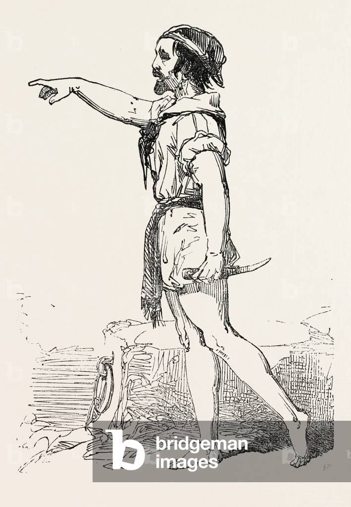 Image of Engraving depicting Masaniello 1851, b/w