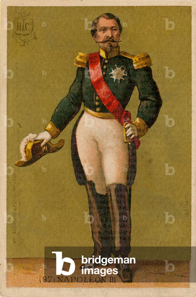 "Napoleon III. (Chromolitho)" 1801 von French School, b/w