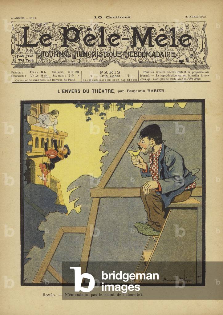 L'envers du theatre. Illustration für Le Pele-Mele, 1902 (Farblitho)