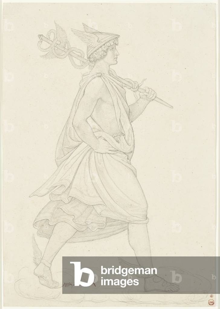 Bild von Zeichnung "Hermes" 1845 von Wilhelm von Kaulbach