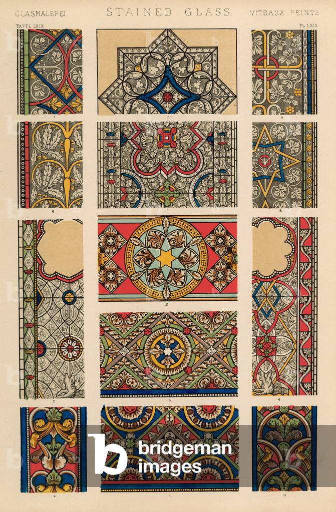 Glasmalerei (Farbe litho)