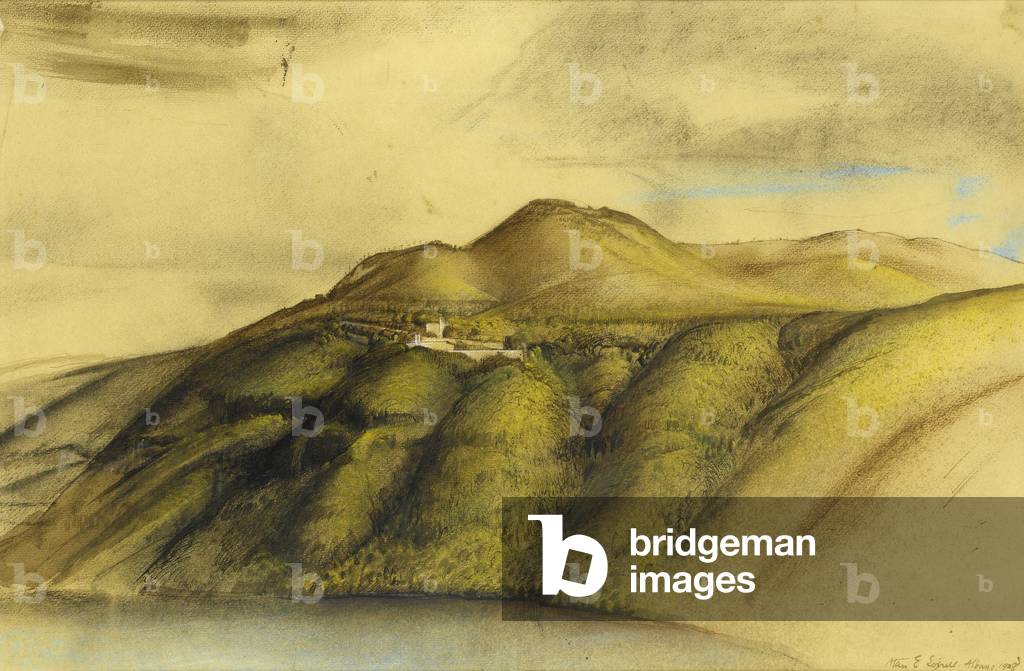 The Lake of Albano and Monte Cavo by Alan Sorrell