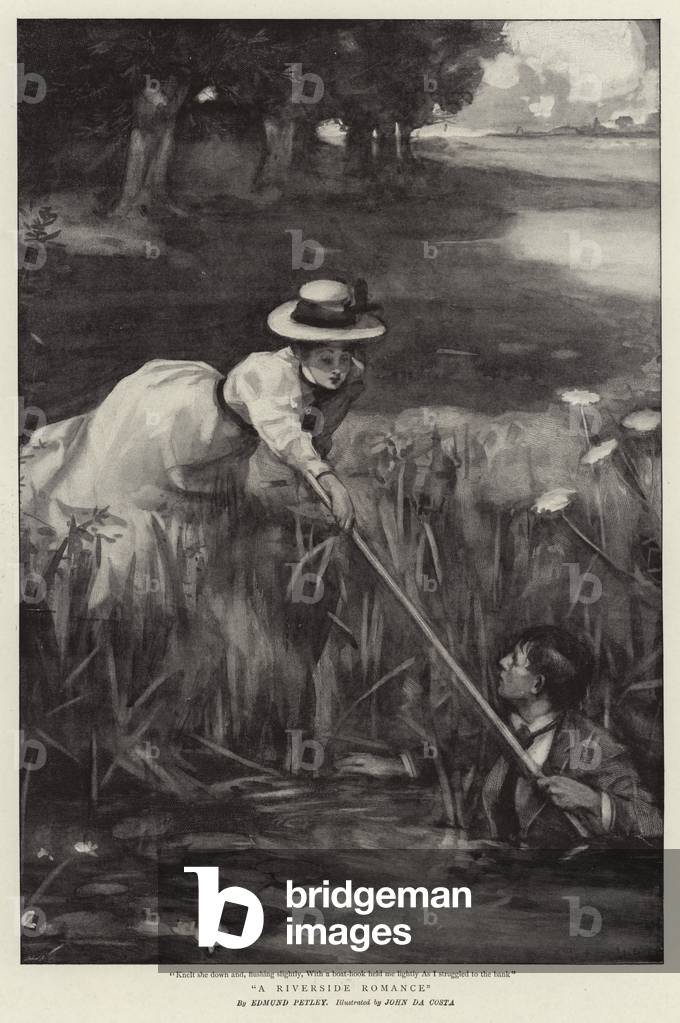 Ein Flussufer Romantik (litho)