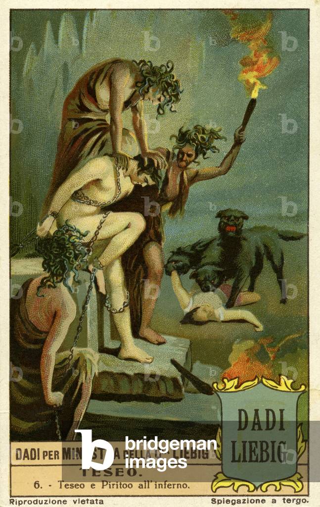 Immagine di Stampa "Teseo e Prito negli Inferi" 1928 di Italian School