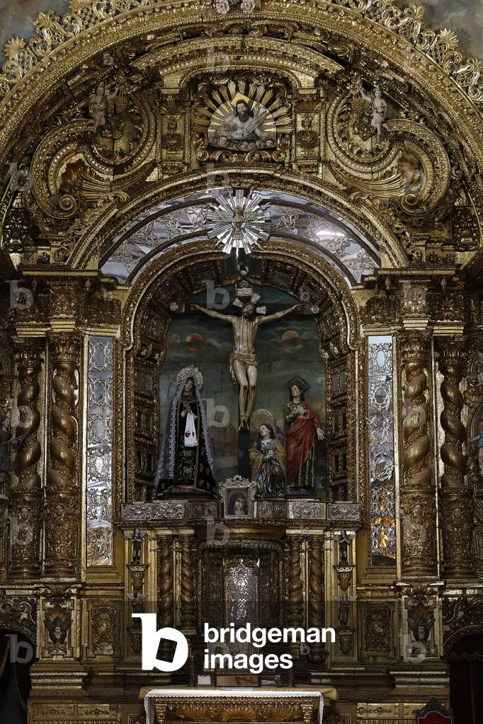 Barocke Reredos in der katholischen Kirche, Quito, Ecuador (Fotografie)