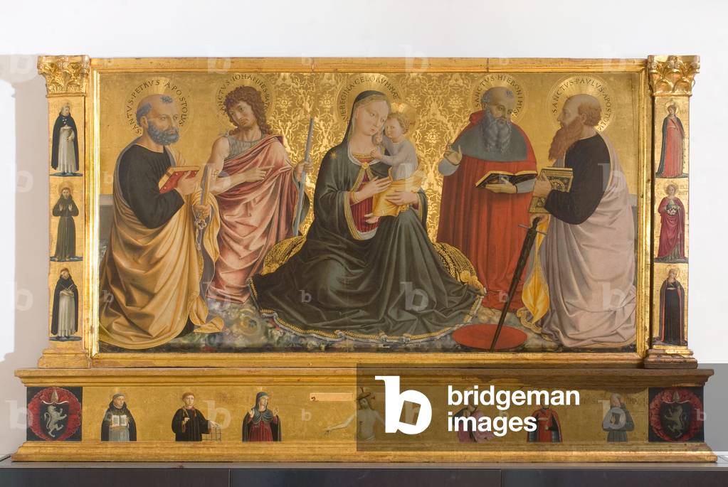 Madonna der Demut zwischen Heiligen, 1456 (Tempera auf Tafel)