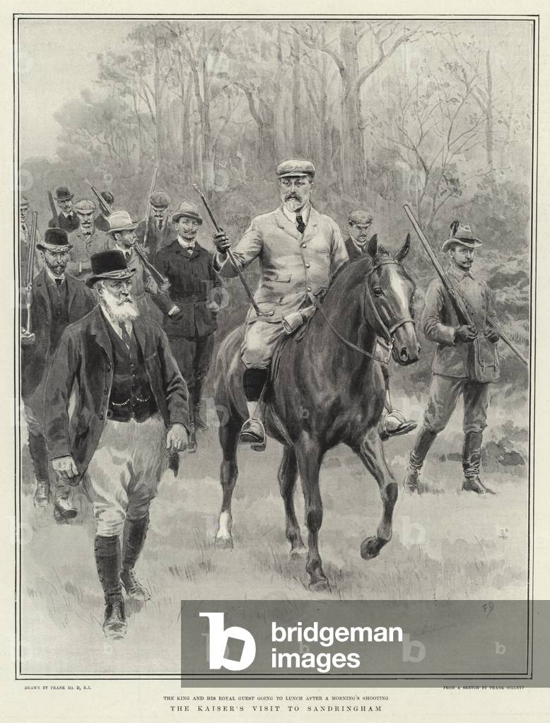 Immagine di Stampa "Visita del Kaiser a Sandringham (lito)" di Frank Dadd
