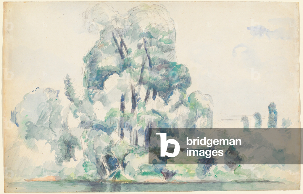 Immagine di Disegno "Le rive della Senna a Médan" 1880 di Paul Cezanne
