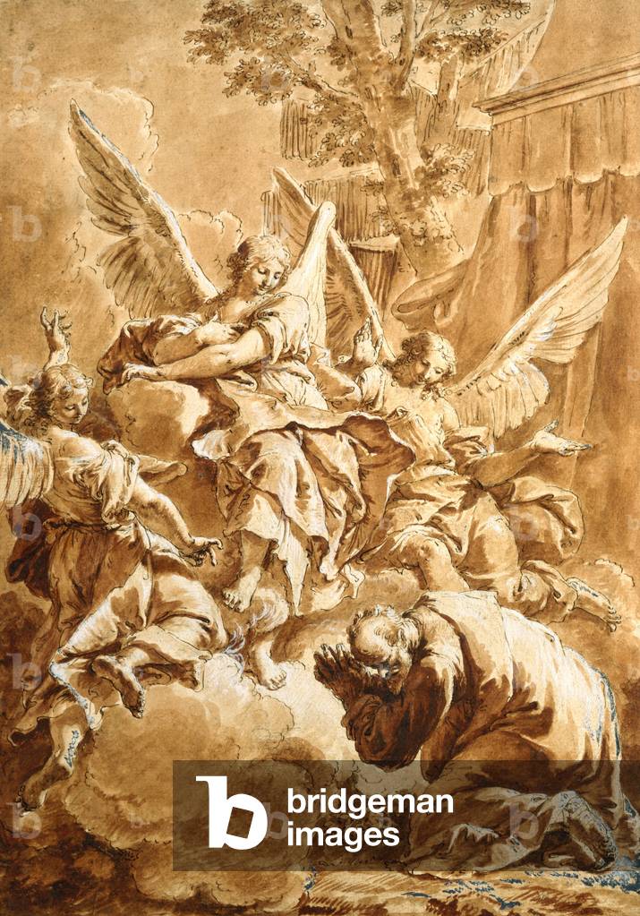 Bild von Zeichnung "Abraham und die drei Engel" 1750 von Francesco Fontebasso