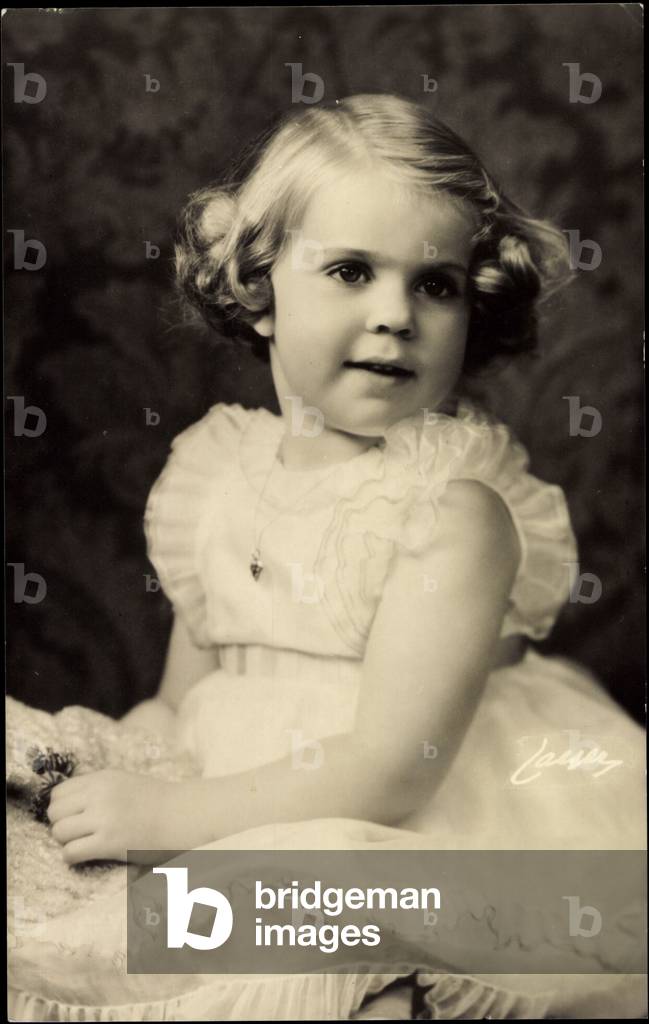Immagine di Fotografia "Ak Principessa Margaretha di Svezia da bambina" di German Photographer, b/w