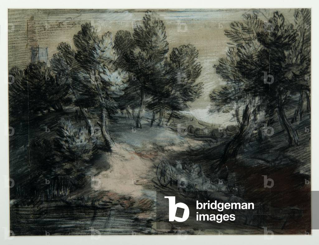 "Un Waggon in legno su una strada forestale" 1775 di Thomas Gainsborough